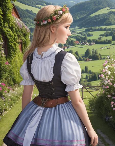 02244-2102907809-Masterpiece, absurdres, fine detail, HDR, highly detailed face and eyes, photorealistic,  , dirndl, a woman in traditional bavar.png